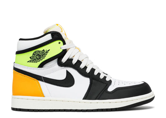 GS Jordan 1 Retro High White Black Volt University Gold SZ 6.5Y