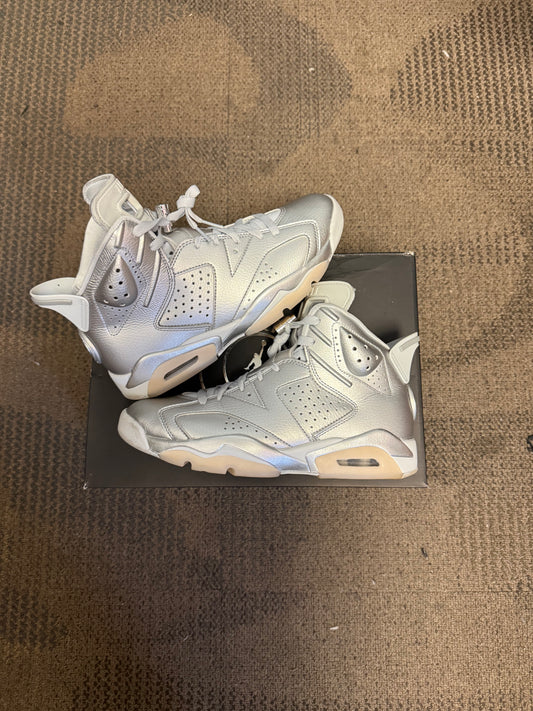 Jordan 6 Retro PSG Paris Saint-Germain Silver SZ 8.5
