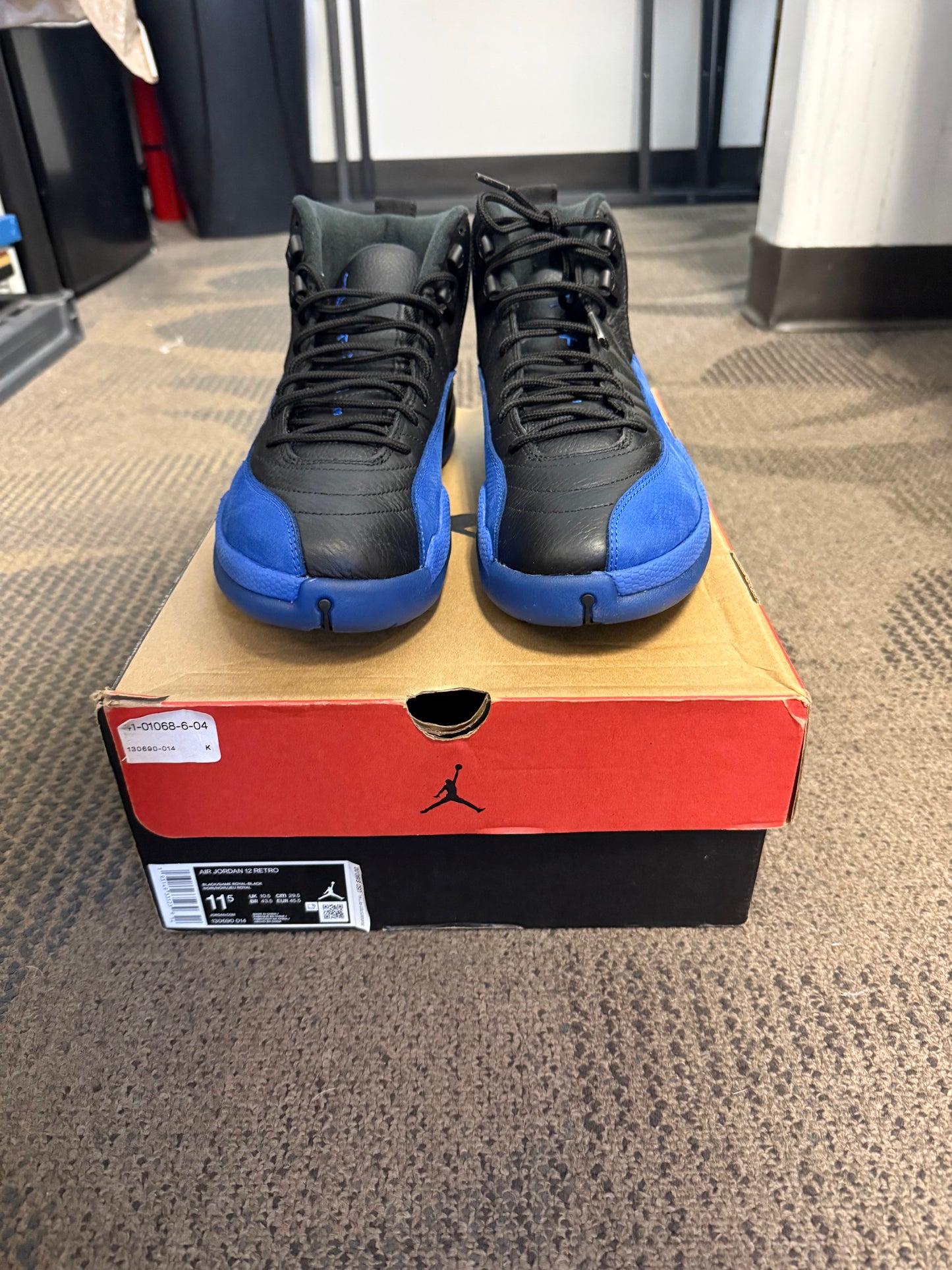 Jordan 12 Retro Black Game Royal SZ 11.5
