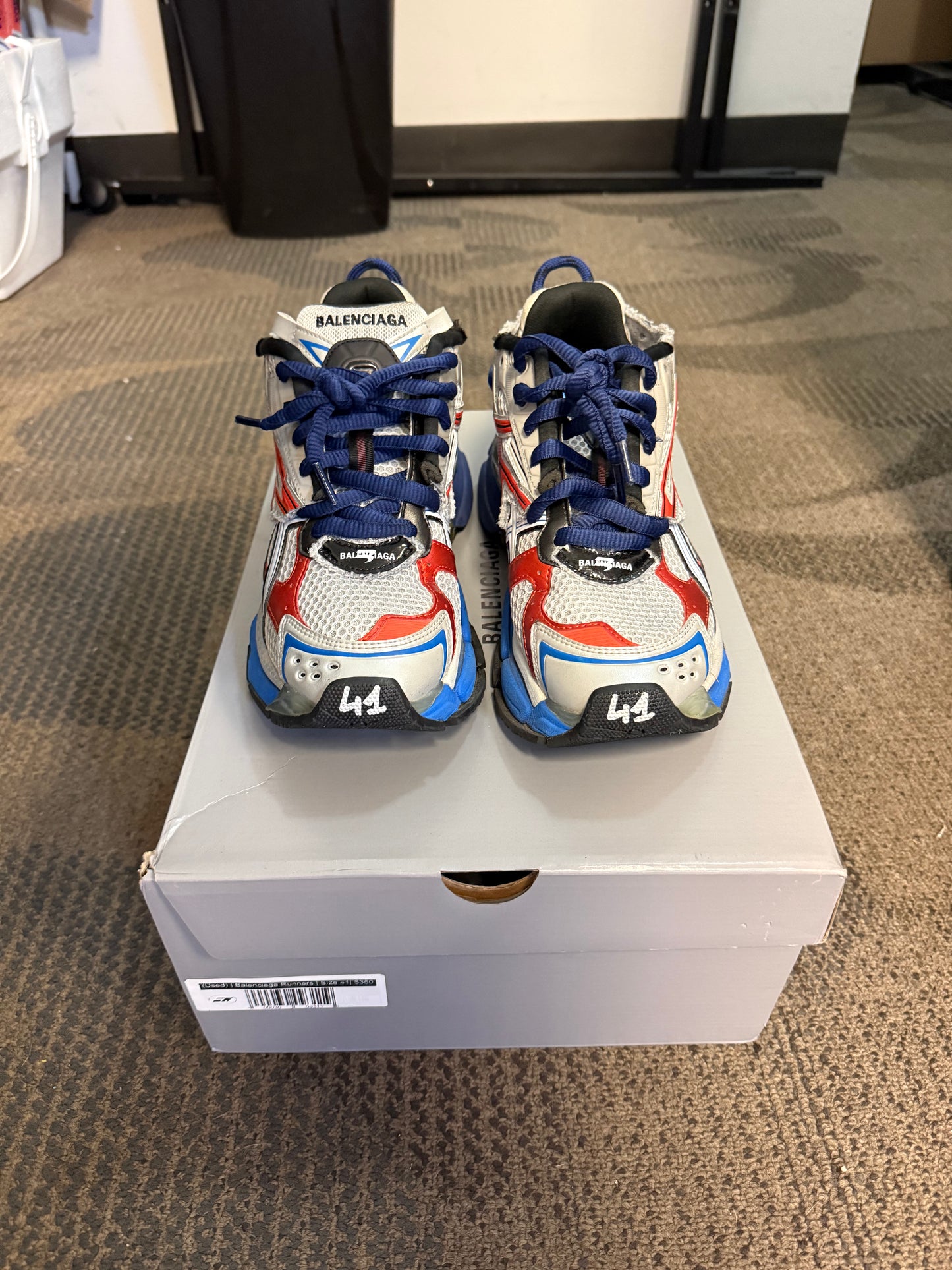 Balenciaga Runner Grey Blue Red Black SZ 41