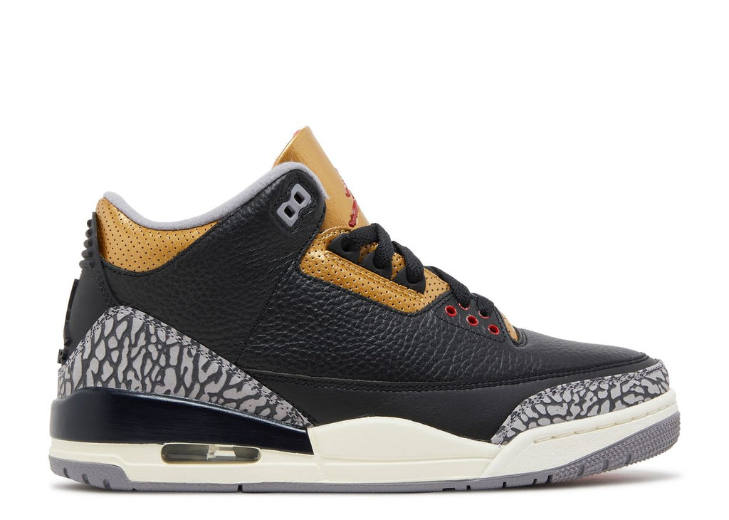 WMNS Air Jordan 3 Retro Black Cement Gold SZ 12