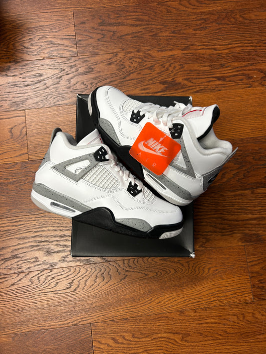 Brand New White Cement 4’s (7Y)