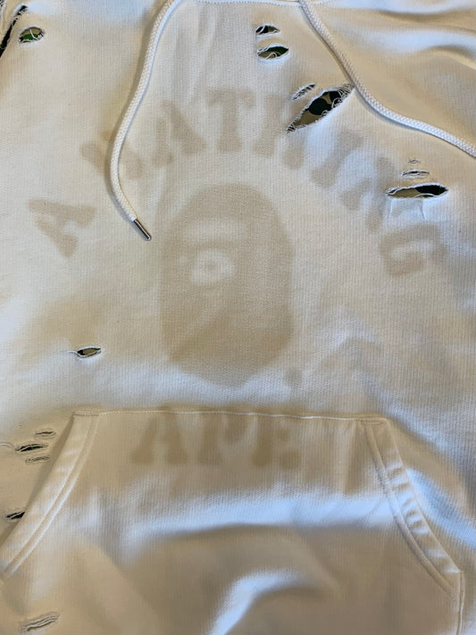 BAPE Distressed Camo Hoodie L