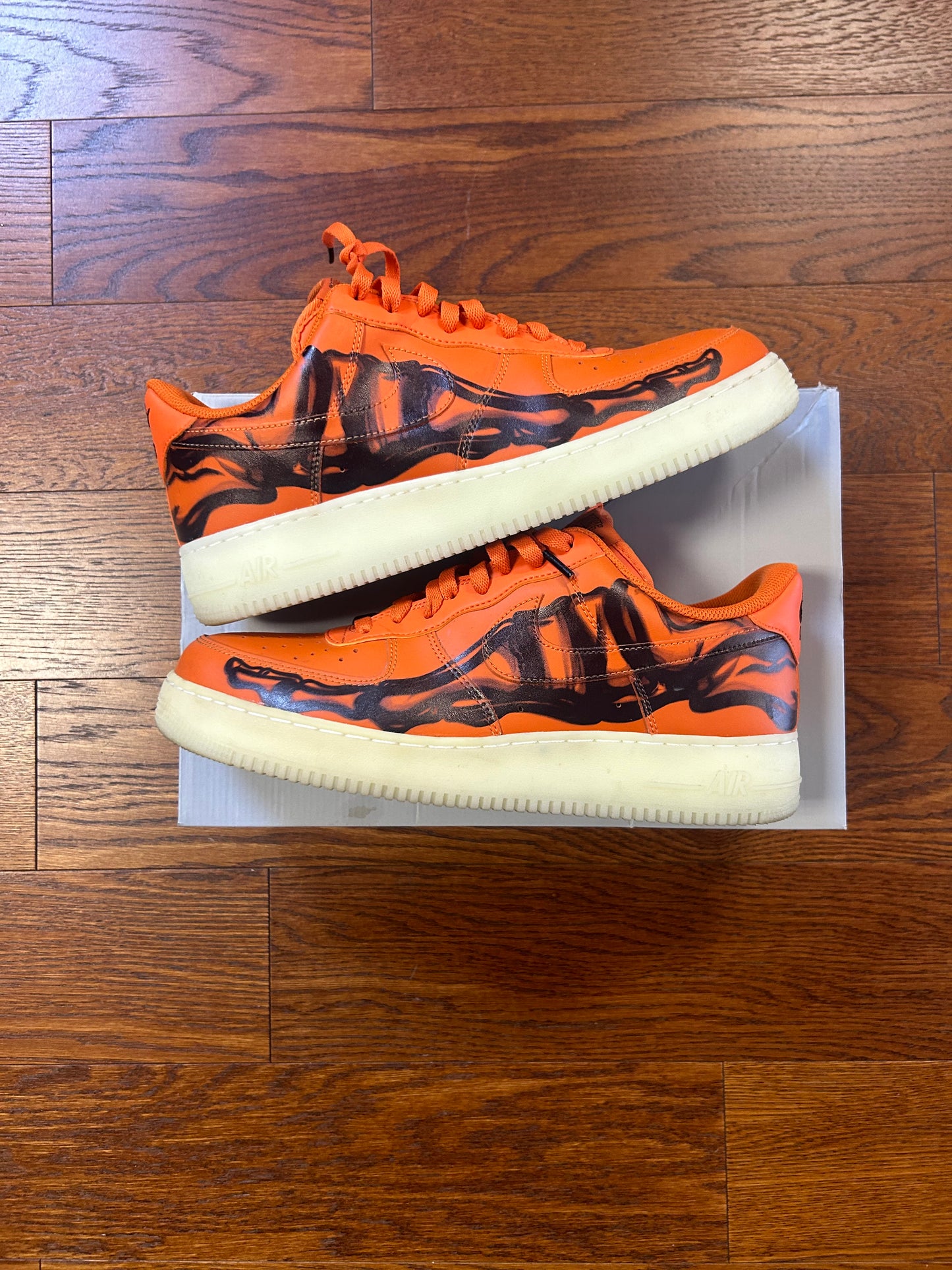 Orange Skeleton AF1 SZ 12