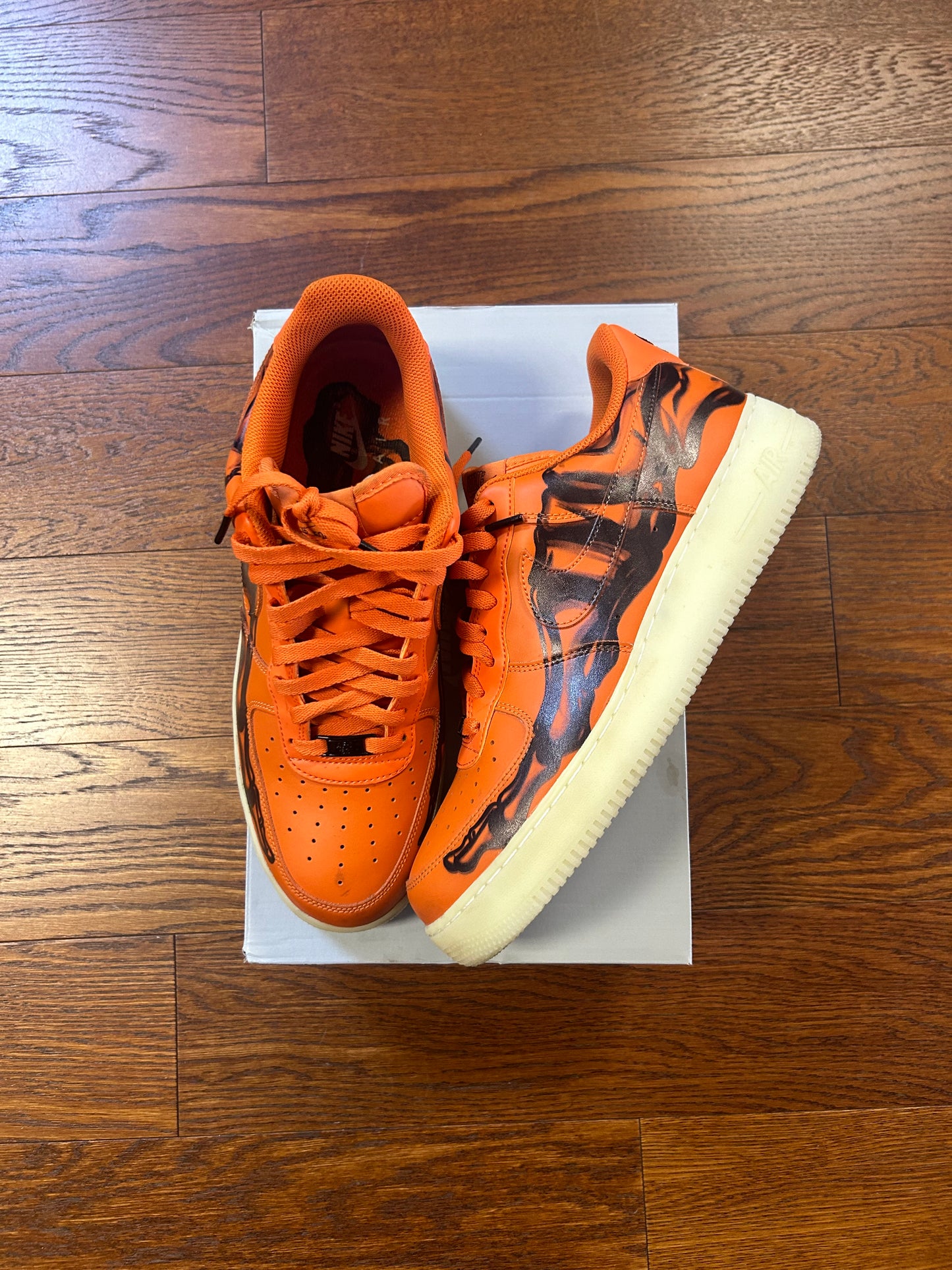 Orange Skeleton AF1 SZ 12