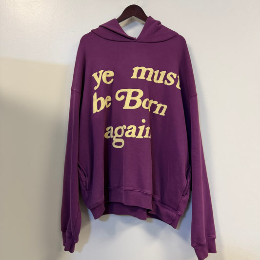 Purple Cactus Plant Flea Market Born Again Hooded Sweatshirt - Size L