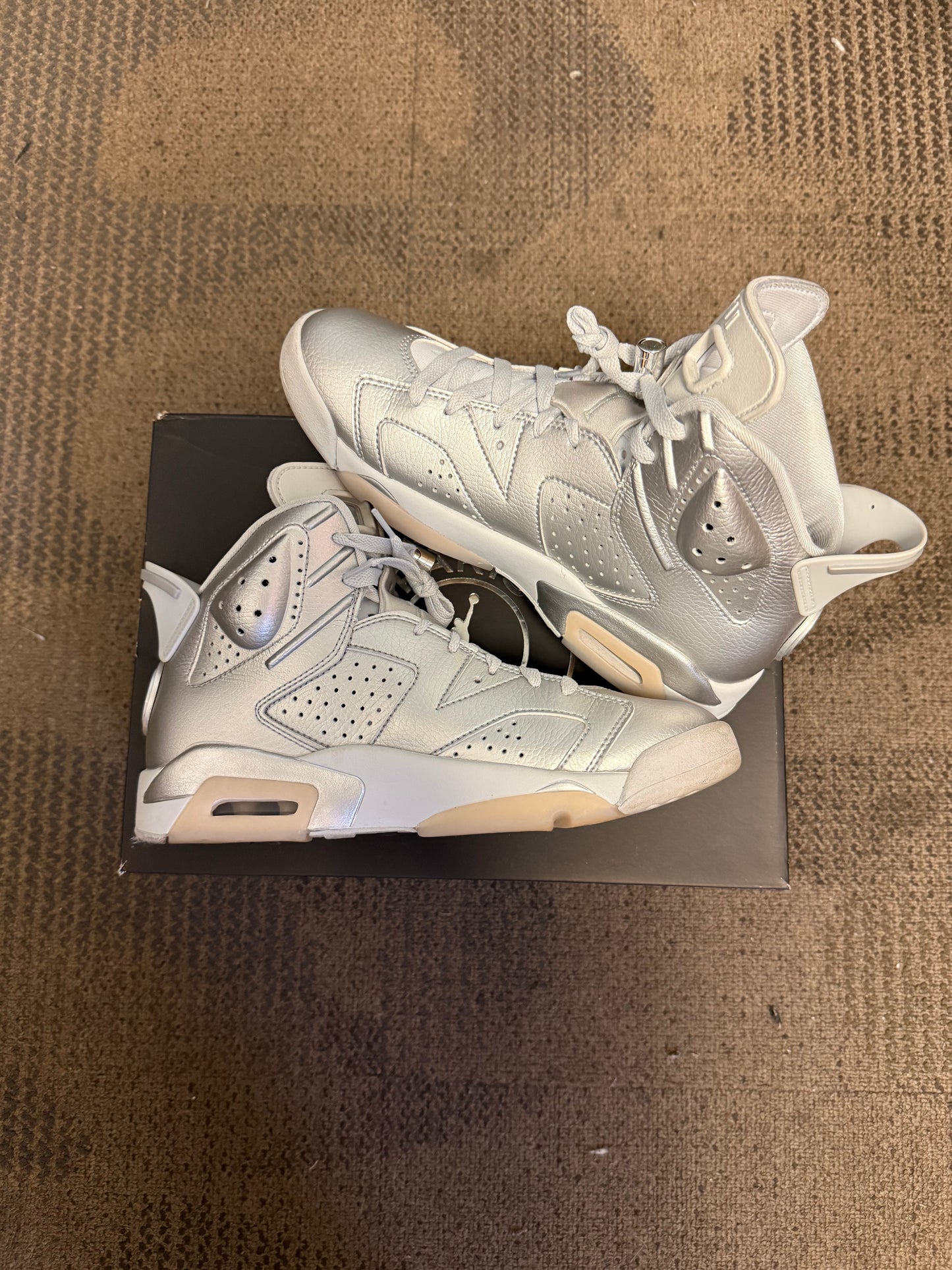 Jordan 6 Retro PSG Paris Saint-Germain Silver SZ 8.5
