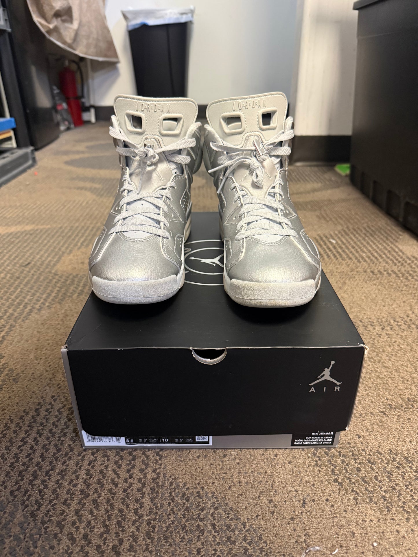 Jordan 6 Retro PSG Paris Saint-Germain Silver SZ 8.5