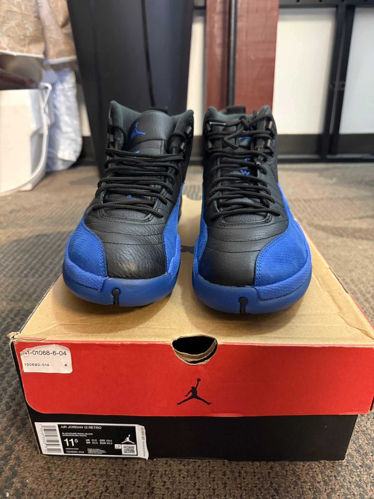Jordan 12 Retro Black Game Royal SZ 11.5