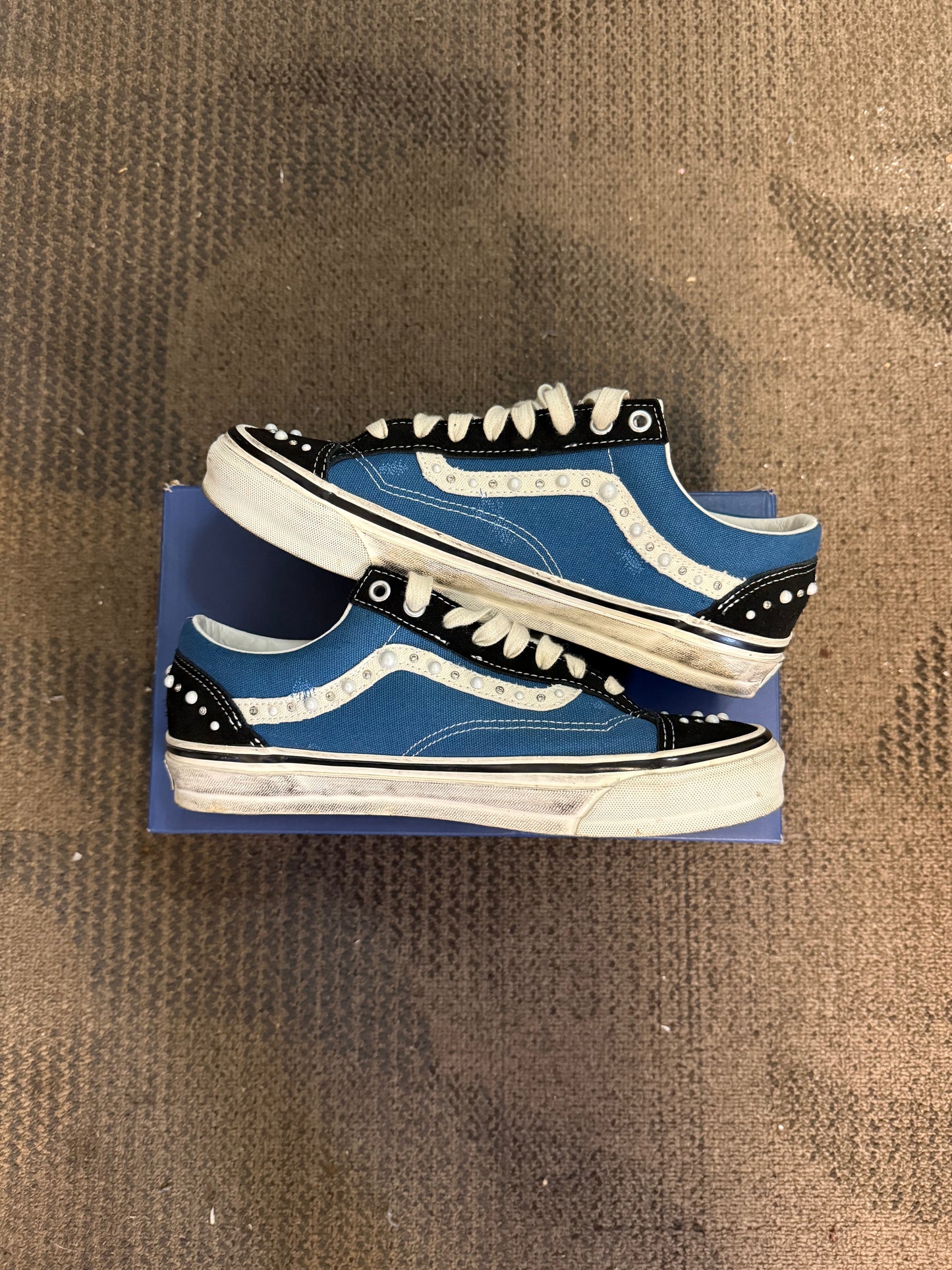 Vans LX Old Skool 36 Pearlized Pack Black Navy SZ 9.5
