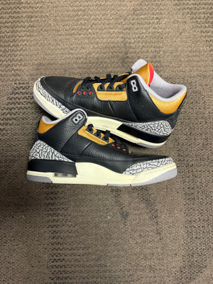 WMNS Air Jordan 3 Retro Black Cement Gold SZ 12
