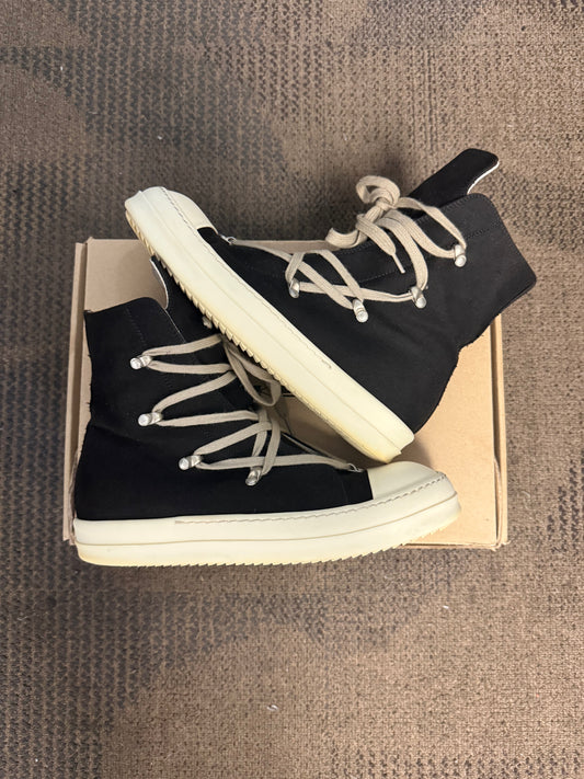 Rick Owens Lido DRKSHDW Hexa High Black Milk SZ 41