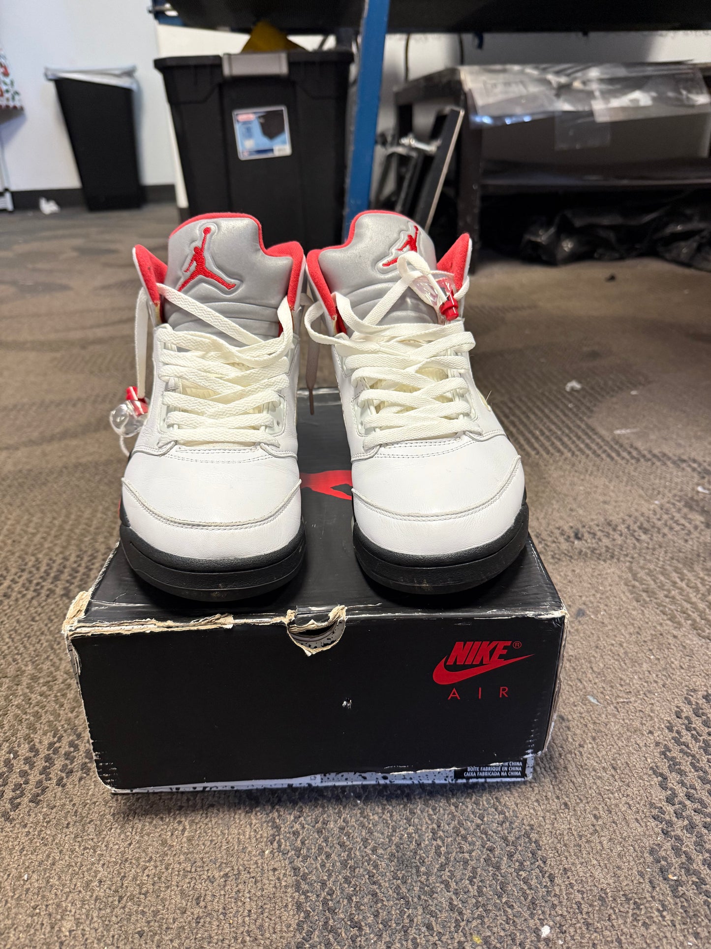 Jordan 5 Retro Fire Red Silver Tongue (2020) SZ 10