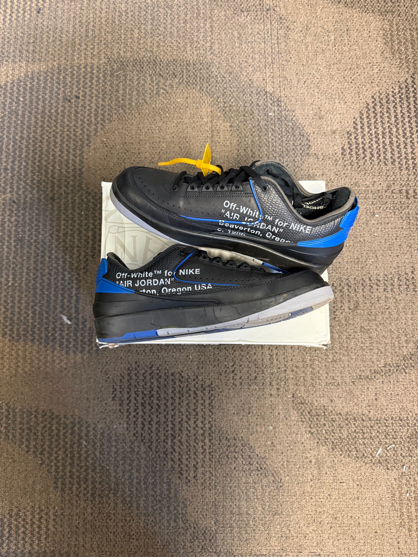 Jordan 2 Retro Low SP Off-White Black Blue SZ 11